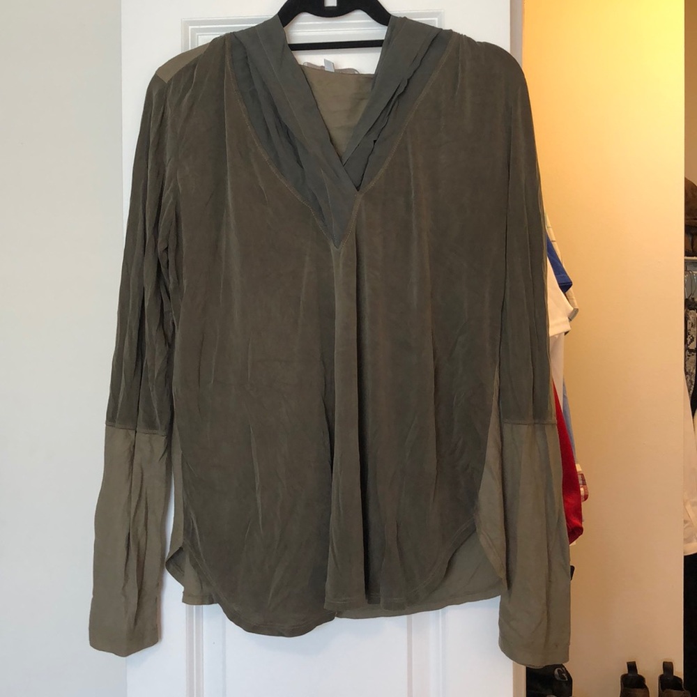 Burning Torch hooded long sleeve top